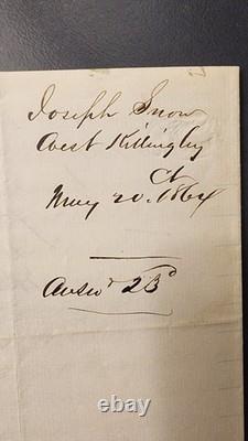 1864 Joseph Snow Letter Arrest of A. S. Barton for Mail Robbery & Forgery, Nice