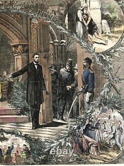 1864 Thomas Nast Abraham Lincoln CIVIL War Harpers Weekly Christmas Engraving