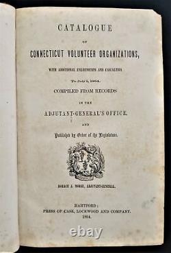 1864 antique CIVIL WAR connecticut ENLISTMENTS CASUALTIES volunteer organization