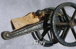 1865 Civil War Brass Cannon Cast Iron Artillery Toy Original Paint KILGORE Era