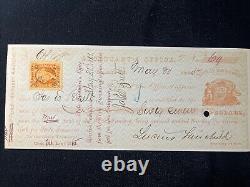 1865 Civil War GENERAL LUCIUS FAIRCHILD Signed Check Payment Sec State JSA COA