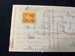 1865 Civil War GENERAL LUCIUS FAIRCHILD Signed Check Payment Sec State JSA COA