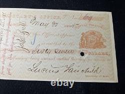 1865 Civil War GENERAL LUCIUS FAIRCHILD Signed Check Payment Sec State JSA COA