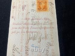 1865 Civil War GENERAL LUCIUS FAIRCHILD Signed Check Payment Sec State JSA COA