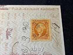 1865 Civil War GENERAL LUCIUS FAIRCHILD Signed Check Payment Sec State JSA COA