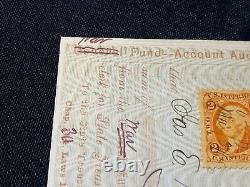 1865 Civil War GENERAL LUCIUS FAIRCHILD Signed Check Payment Sec State JSA COA