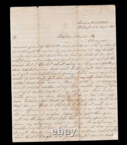 1865 Civil War Letter 4th NH Infantry Officer & Battle of the Crater Veteran