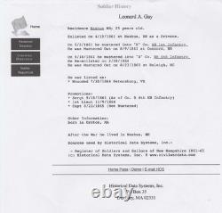 1865 Civil War Letter 4th NH Infantry Officer & Battle of the Crater Veteran