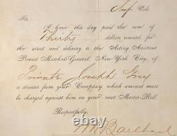 1865 Civil War Quartermaster's Receipt for the Capture of a Deserter RARE