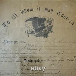 1865 Civil War Union Army Discharge George S. Willis Co. E, Paid May 24