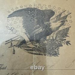 1865 Civil War Union Army Discharge George S. Willis Co. E, Paid May 24