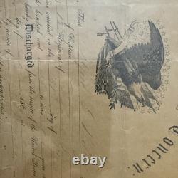 1865 Civil War Union Army Discharge George S. Willis Co. E, Paid May 24