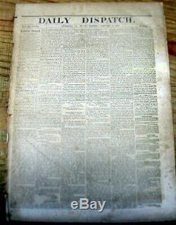 1865 Confederate Civil War newspaper w BATTLE OF FRANKLIN-Nashville TENNESSEE