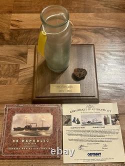 1865 S. S. Republic Civil War Shipwreck Preserve Bottle with Cork- COA DVD Rare