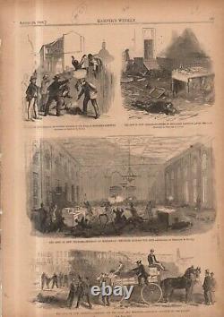 1866 Harpers Weekly Original print only Race riots in New Orleans 38 die