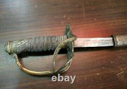 1872 Post Civil War American Cavalry Officers Sword & Scabbard Pasquale & Son SF