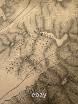 1874 Battlefield Map Franklin Tennessee Civil War Original Hand Colored War Dept