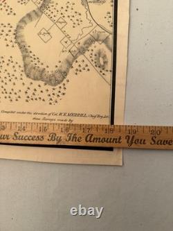 1874 Battlefield Map Franklin Tennessee Civil War Original Hand Colored War Dept