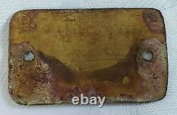 1875 Oswego New York Mark C. Fish Soldier Brass CIVIL War Name Plate Military Ny