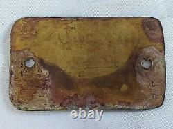 1875 Oswego New York Mark C. Fish Soldier Brass CIVIL War Name Plate Military Ny