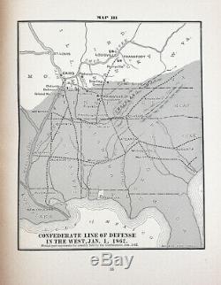 1893 Civil War ATLAS UNION CONFEDERATE ARMIES Military CSA Records BATTLE MAPS