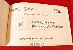 1895 Book Roster 371 Living CIVIL War Soldiers 16th Regiment New Hampshire Nh