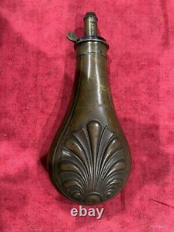 19th Century Civil War Era Copper/ Brass Powder Flask #24101