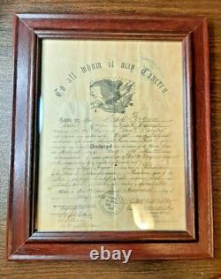 19th Regiment Soldiers Record Civil War Muster Signed Doc 1866 Company B J. Fagan