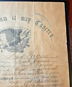 19th Regiment Soldiers Record Civil War Muster Signed Doc 1866 Company B J. Fagan