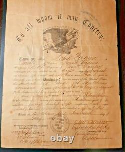19th Regiment Soldiers Record Civil War Muster Signed Doc 1866 Company B J. Fagan