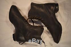 19th century Civil war leather shoes 1850s-1870s boots New old stock