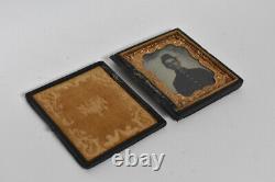 1/6 Plate Civil War Union Soldier Cased Tintype Ohio Antique Portrait Named