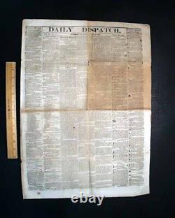 1st Battle of Bull Run Manassas VA Civil War Confederate 1861 Richmond Newspaper