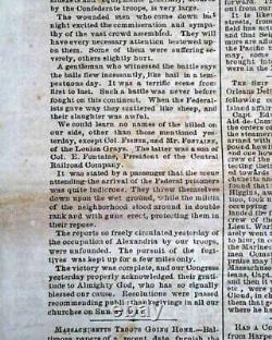 1st Battle of Bull Run Manassas VA Civil War Confederate 1861 Richmond Newspaper