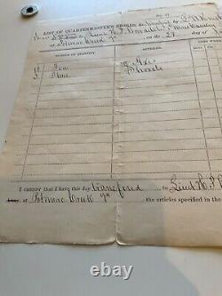 1st Mass CAVALRY SUPPLIES POTOMAC CREEK VA Lt Bowditch Jan 1863 CIVIL WAR 524