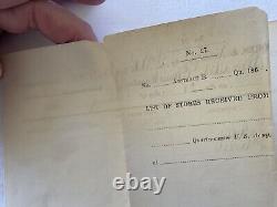 1st Mass CAVALRY SUPPLIES POTOMAC CREEK VA Lt Bowditch Jan 1863 CIVIL WAR 524