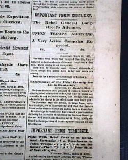 1st Medal of Honor Recipients with Jacob Parrott & More Civil War 1863 Newspaper