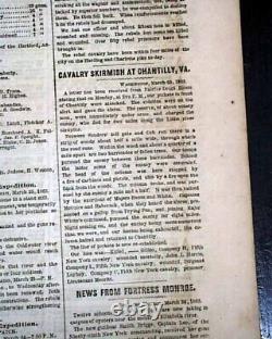 1st Medal of Honor Recipients with Jacob Parrott & More Civil War 1863 Newspaper