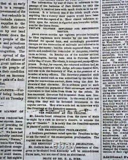 1st Medal of Honor Recipients with Jacob Parrott & More Civil War 1863 Newspaper