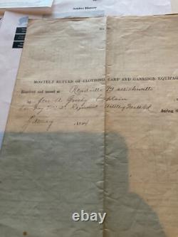 207 CIVIL War Norfolk Va Ft O'rourke Equipment Sgn J Greeley 2d Mass Heavy Arty