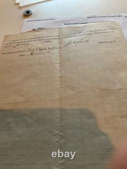 207 CIVIL War Norfolk Va Ft O'rourke Equipment Sgn J Greeley 2d Mass Heavy Arty