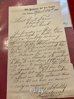 208 CIVIL WAR Reconstruction Era LA FT McCOMB 4 DOCUMENTS PONTCHARTRAIN RR 1866