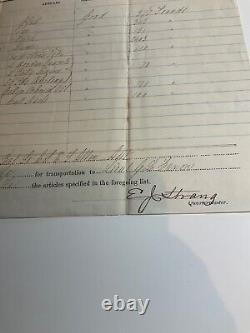 208 CIVIL WAR Reconstruction Era LA FT McCOMB 4 DOCUMENTS PONTCHARTRAIN RR 1866