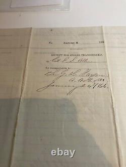 208 CIVIL WAR Reconstruction Era LA FT McCOMB 4 DOCUMENTS PONTCHARTRAIN RR 1866