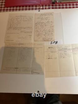 208 CIVIL WAR Reconstruction Era LA FT McCOMB 4 DOCUMENTS PONTCHARTRAIN RR 1866