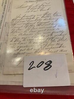 208 CIVIL WAR Reconstruction Era LA FT McCOMB 4 DOCUMENTS PONTCHARTRAIN RR 1866