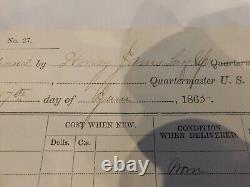 224 Gettysburg Hospital Chief Dr Henry Jane sgd Supply List Alex Va 65 CIVIL WAR