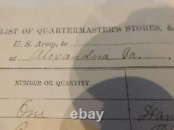 224 Gettysburg Hospital Chief Dr Henry Jane sgd Supply List Alex Va 65 CIVIL WAR