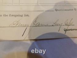 224 Gettysburg Hospital Chief Dr Henry Jane sgd Supply List Alex Va 65 CIVIL WAR