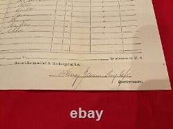 224 Gettysburg Hospital Chief Dr Henry Jane sgd Supply List Alex Va 65 CIVIL WAR